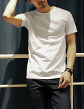 韩版夏季新款纯色圆领男士短袖t恤